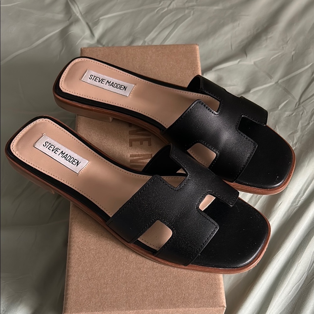 Steve Madden Hadyn Black Leather
